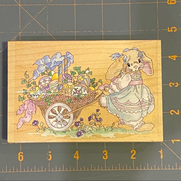 Retired Stamps Happen #80167 Cart of Easter Eggs - Picture 4 of 8